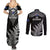 New Zealand Silver Fern Rugby Couples Matching Summer Maxi Dress and Long Sleeve Button Shirts Go All Black 2023 World Cup - Wonder Print Shop