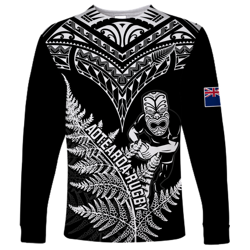 New Zealand Silver Fern Rugby Long Sleeve Shirt Go All Black 2023 World Cup - Wonder Print Shop