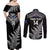 Personalised New Zealand Silver Fern Rugby Couples Matching Off Shoulder Maxi Dress and Long Sleeve Button Shirts Go All Black 2023 World Cup - Wonder Print Shop