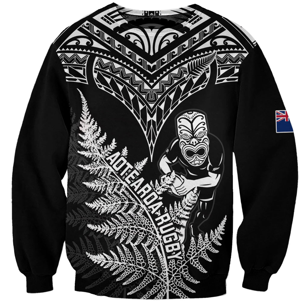 Personalised New Zealand Silver Fern Rugby Sweatshirt Go All Black 2023 World Cup - Wonder Print Shop