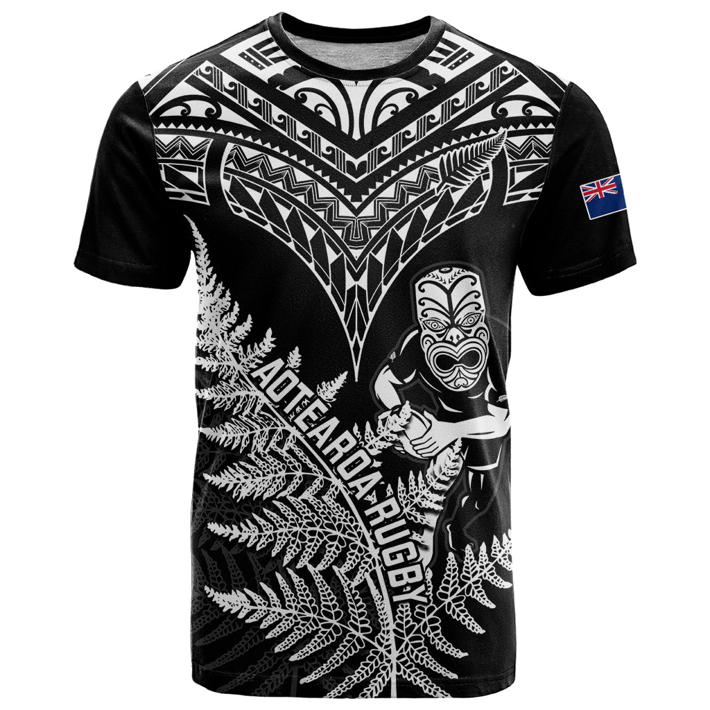 Personalised New Zealand Silver Fern Rugby T Shirt Go All Black 2023 World Cup - Wonder Print Shop