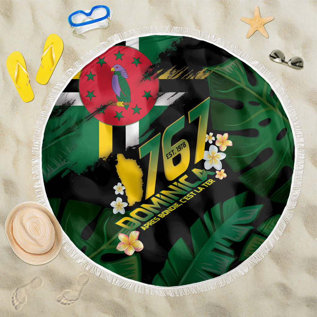 Dominica Independence Day Beach Blanket Waitukubuli 767 Flag Tropical Vibes