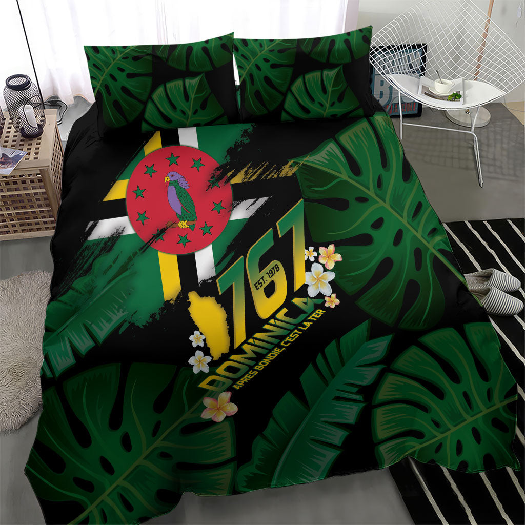 Dominica Independence Day Bedding Set Waitukubuli 767 Flag Tropical Vibes