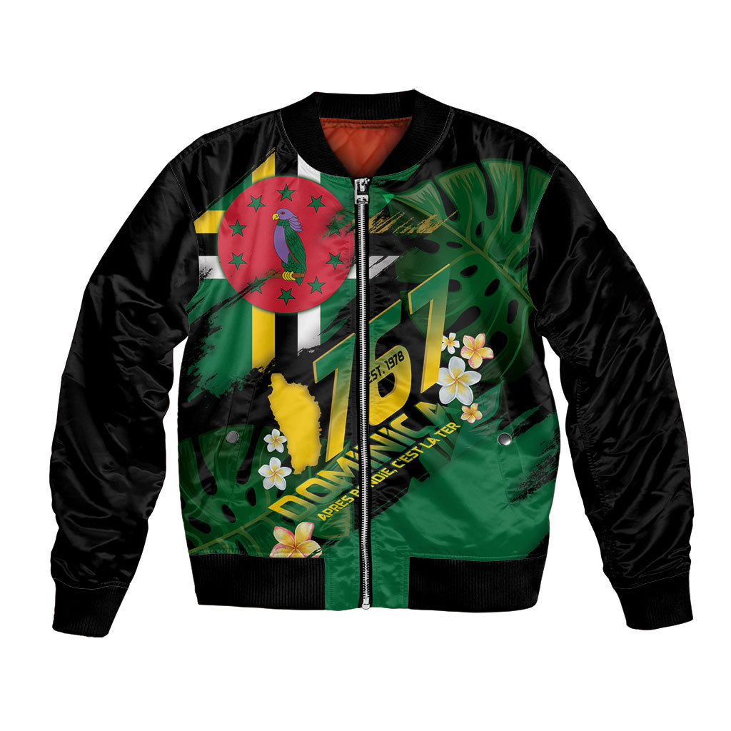 Dominica Independence Day Bomber Jacket Waitukubuli 767 Flag Tropical Vibes