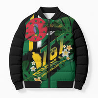 Dominica Independence Day Bomber Puffer Jacket Waitukubuli 767 Flag Tropical Vibes