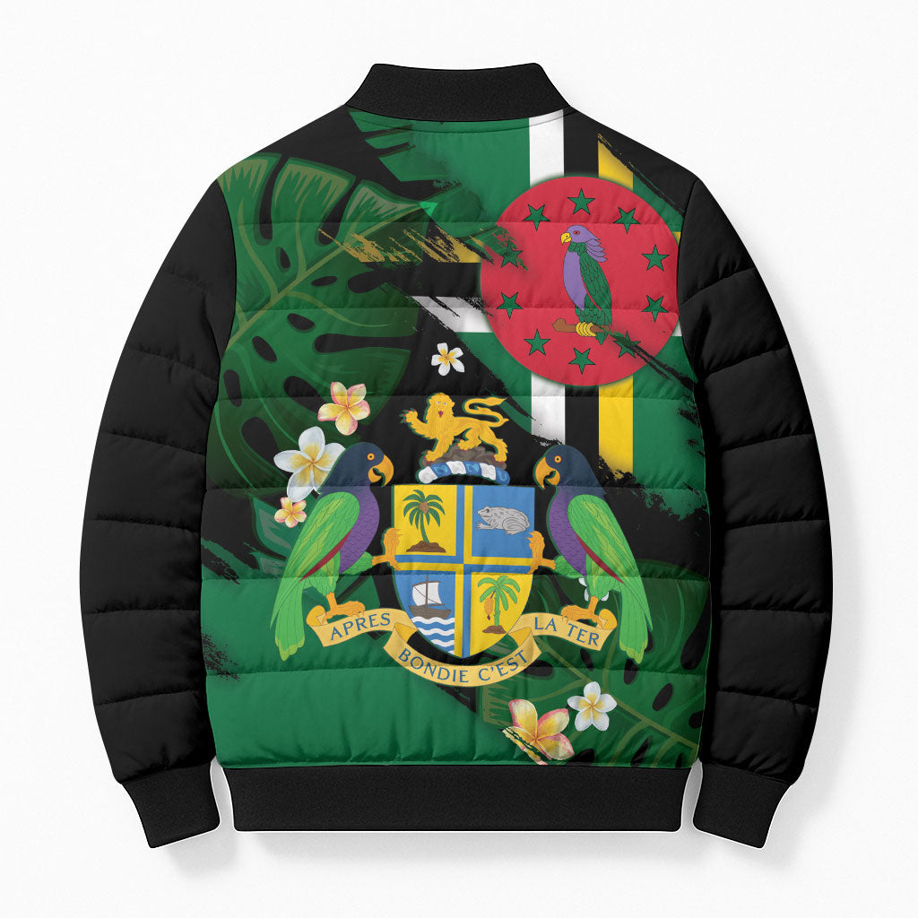 Dominica Independence Day Bomber Puffer Jacket Waitukubuli 767 Flag Tropical Vibes