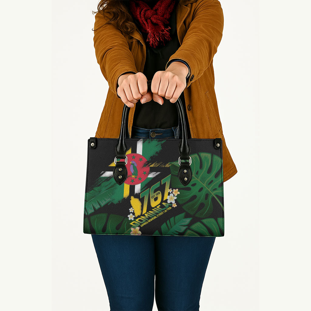 Dominica Independence Day Leather Bag Waitukubuli 767 Flag Tropical Vibes