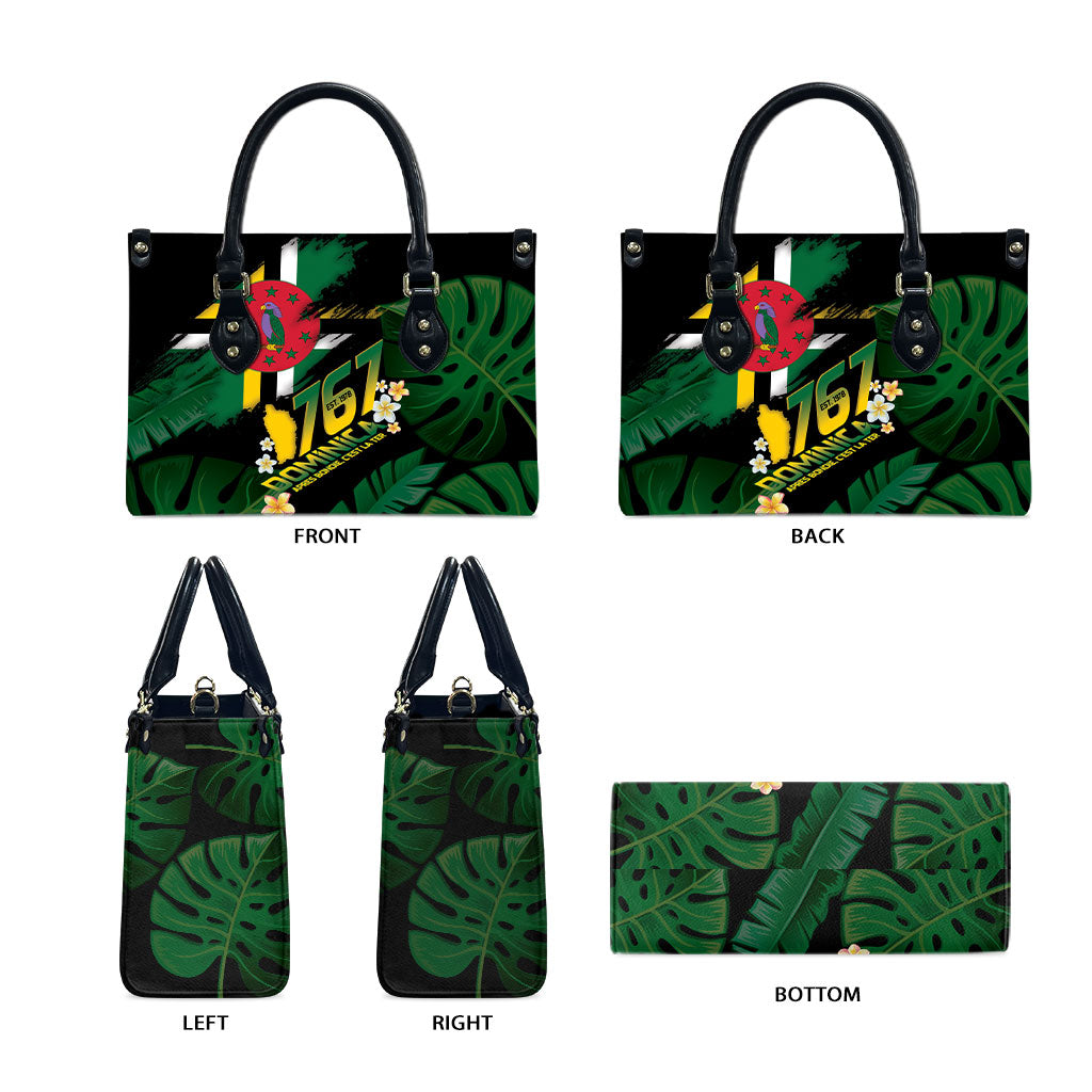 Dominica Independence Day Leather Bag Waitukubuli 767 Flag Tropical Vibes