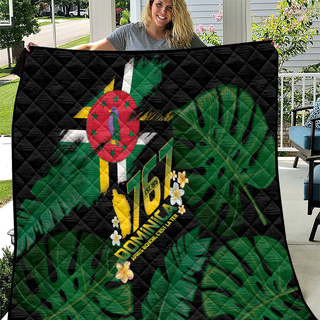 Dominica Independence Day Quilt Waitukubuli 767 Flag Tropical Vibes