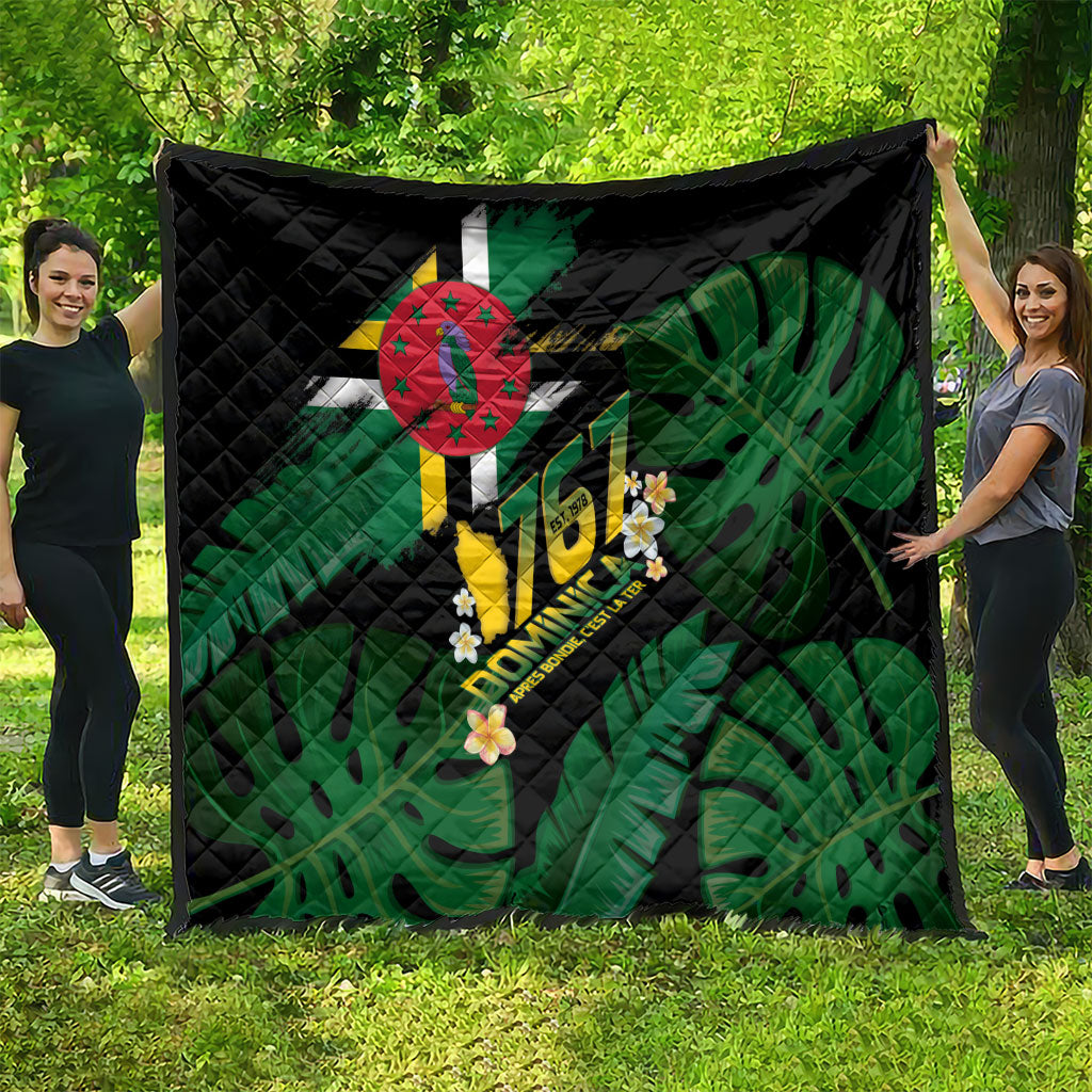 Dominica Independence Day Quilt Waitukubuli 767 Flag Tropical Vibes