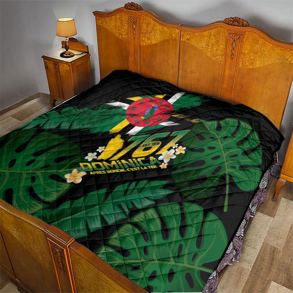 Dominica Independence Day Quilt Waitukubuli 767 Flag Tropical Vibes
