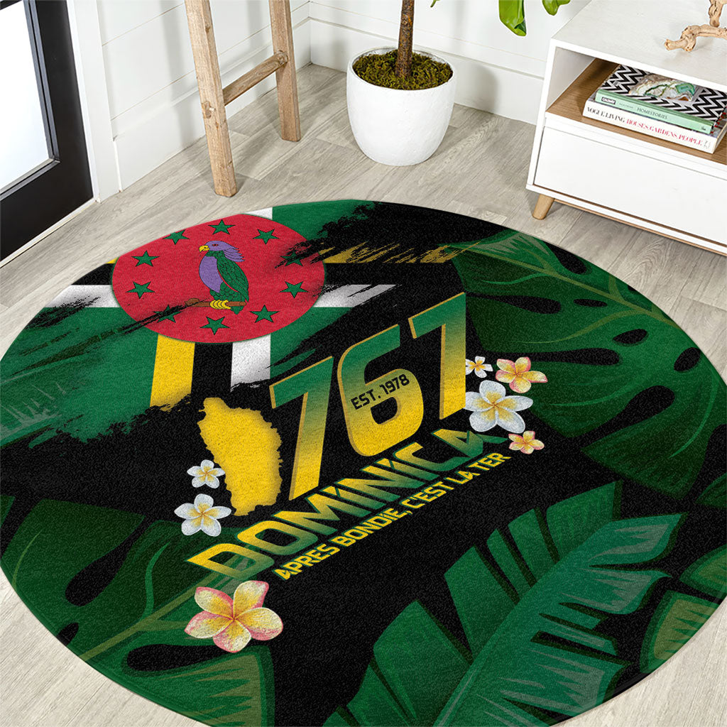 Dominica Independence Day Round Carpet Waitukubuli 767 Flag Tropical Vibes