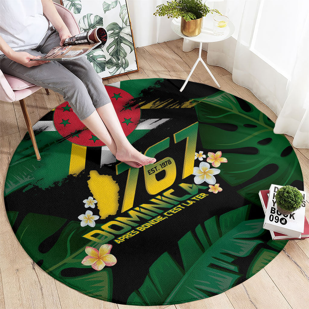 Dominica Independence Day Round Carpet Waitukubuli 767 Flag Tropical Vibes