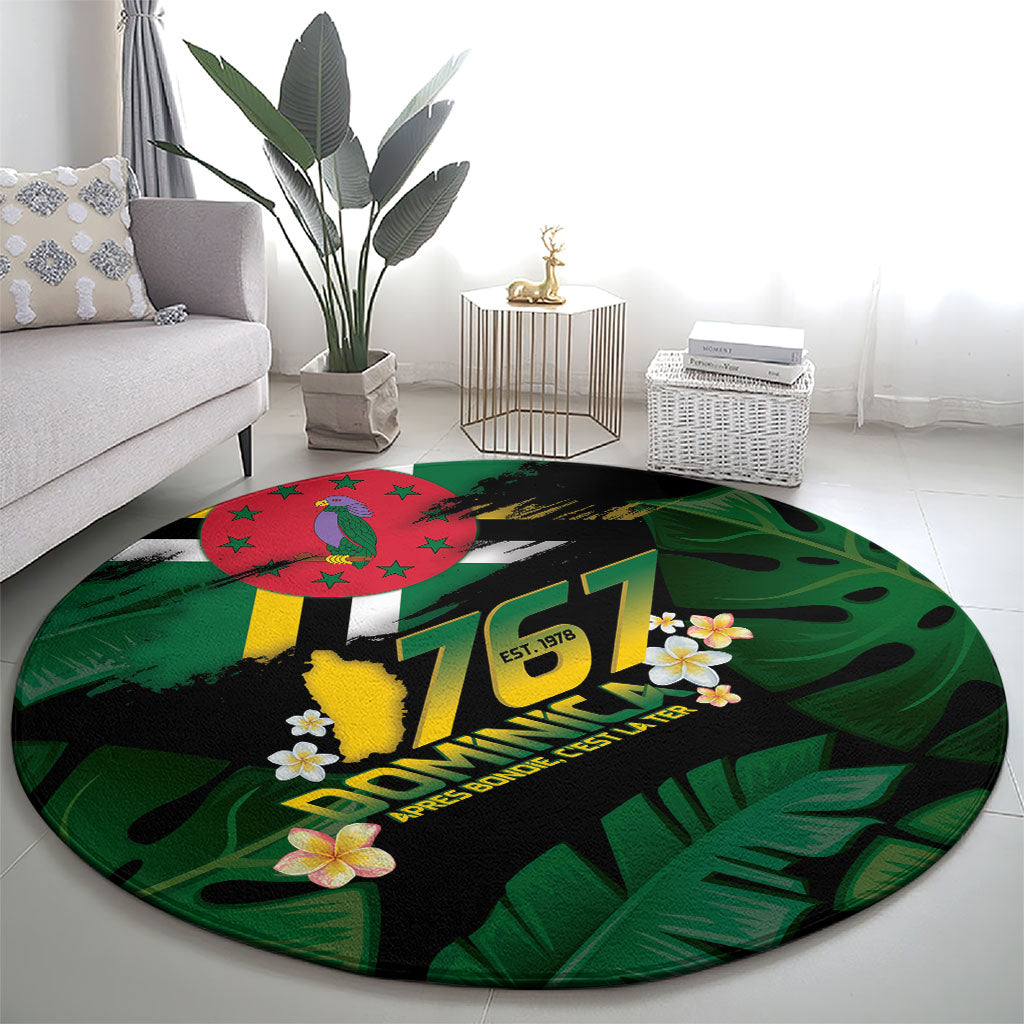 Dominica Independence Day Round Carpet Waitukubuli 767 Flag Tropical Vibes