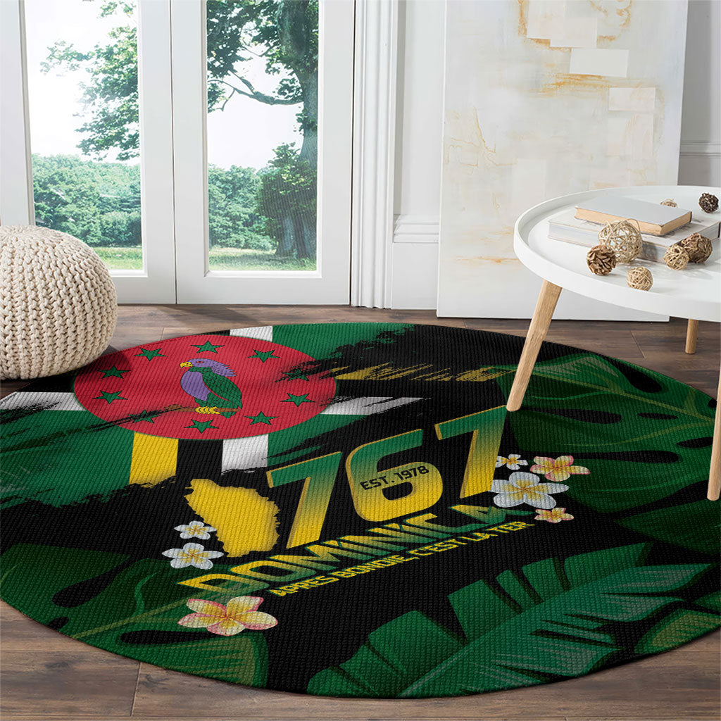 Dominica Independence Day Round Carpet Waitukubuli 767 Flag Tropical Vibes