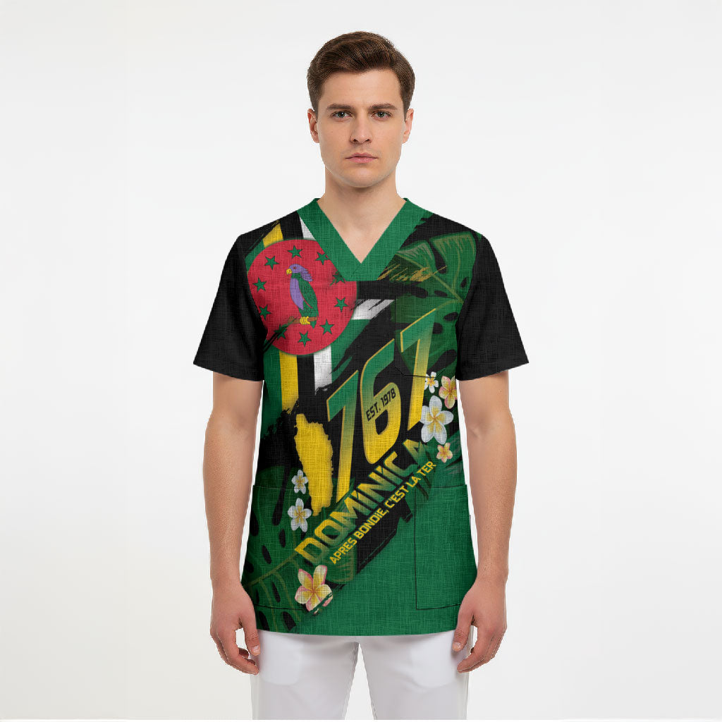 Dominica Independence Day Scrub Top Waitukubuli 767 Flag Tropical Vibes