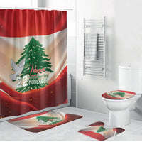 Lebanon Independence Day Bathroom Set Happy 22 November Cedar Flag Style