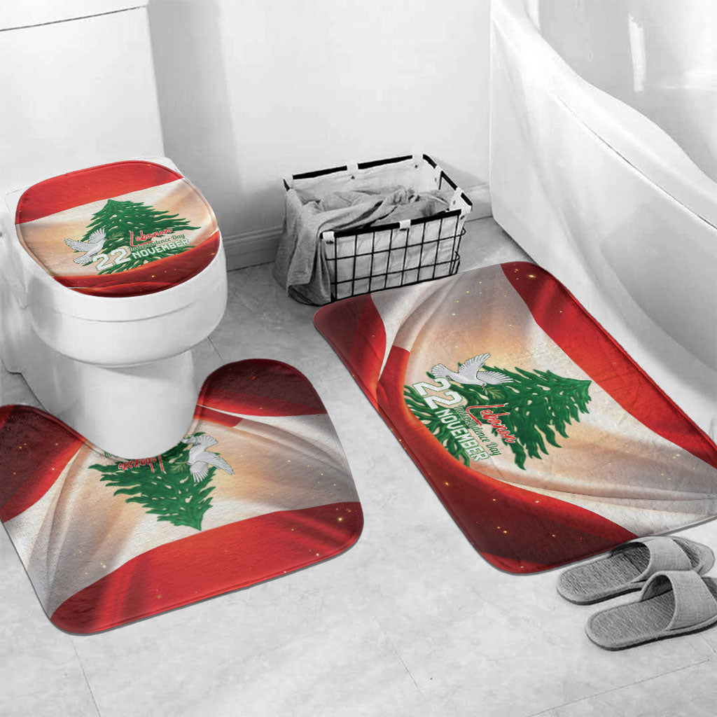 Lebanon Independence Day Bathroom Set Happy 22 November Cedar Flag Style