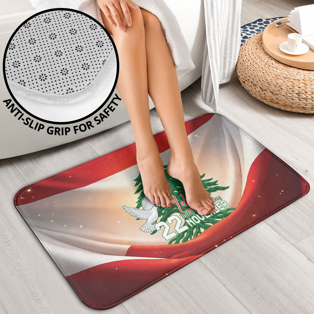 Lebanon Independence Day Bathroom Set Happy 22 November Cedar Flag Style