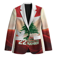 Personalised Lebanon Independence Day Blazer Happy 22 November Cedar Flag Style