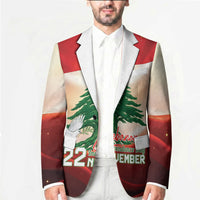 Personalised Lebanon Independence Day Blazer Happy 22 November Cedar Flag Style
