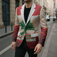 Personalised Lebanon Independence Day Blazer Happy 22 November Cedar Flag Style