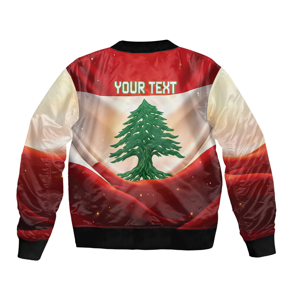 Personalised Lebanon Independence Day Bomber Jacket Happy 22 November Cedar Flag Style