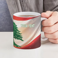 Personalised Lebanon Independence Day Ceramic Mug Happy 22 November Cedar Flag Style