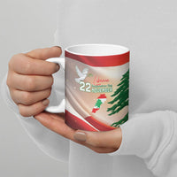 Personalised Lebanon Independence Day Ceramic Mug Happy 22 November Cedar Flag Style