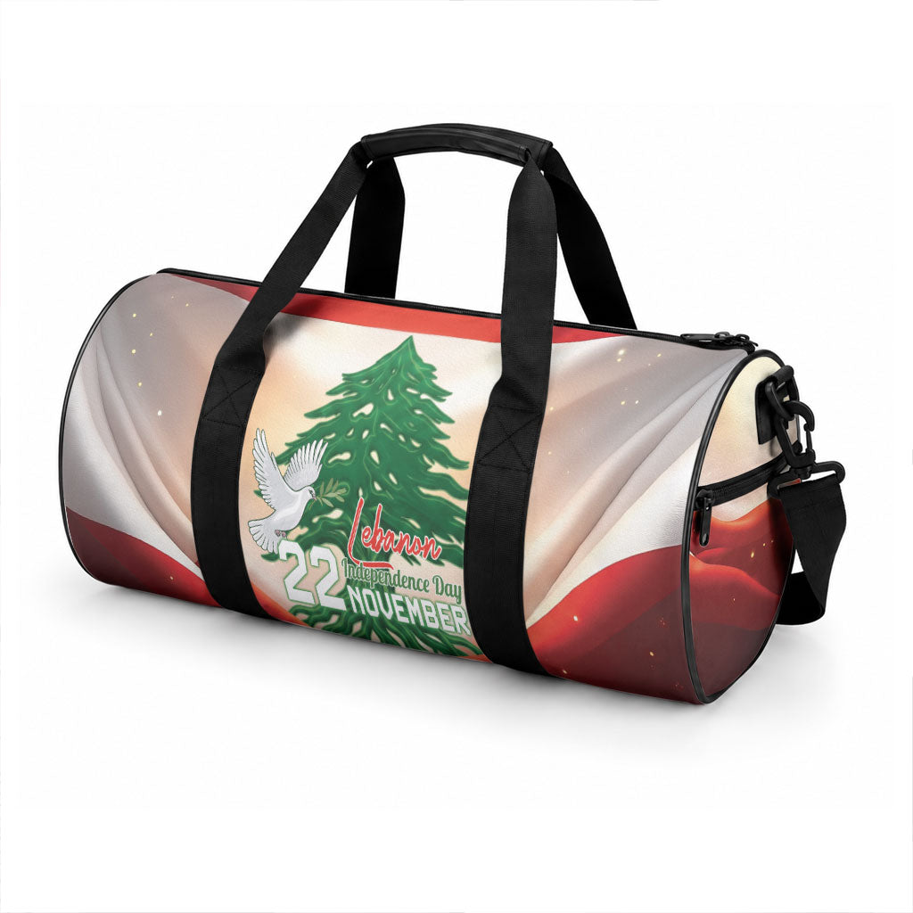 Lebanon Independence Day Duffle Bag Happy 22 November Cedar Flag Style