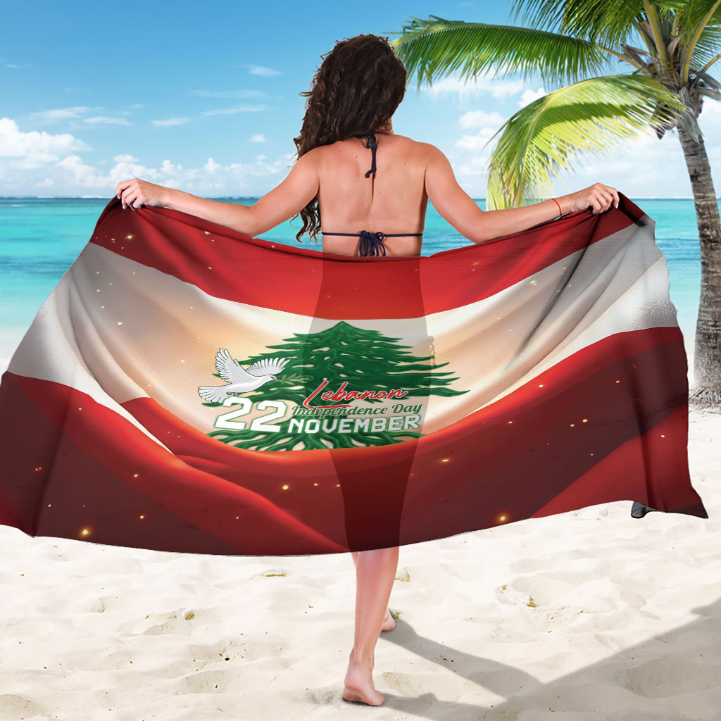Lebanon Independence Day Sarong Happy 22 November Cedar Flag Style
