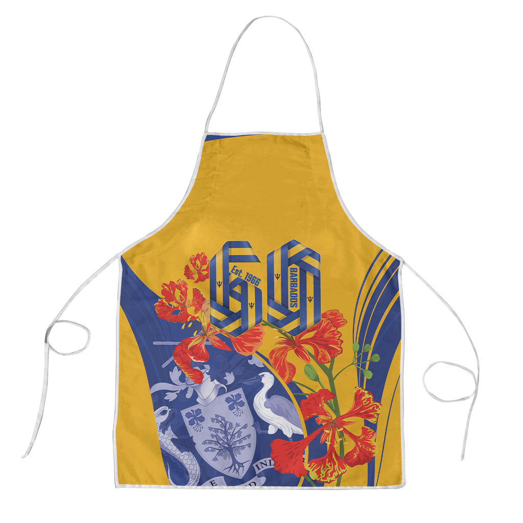 Barbados Independence Day Apron 60th Anniversary Dwarf Poinciana Curves