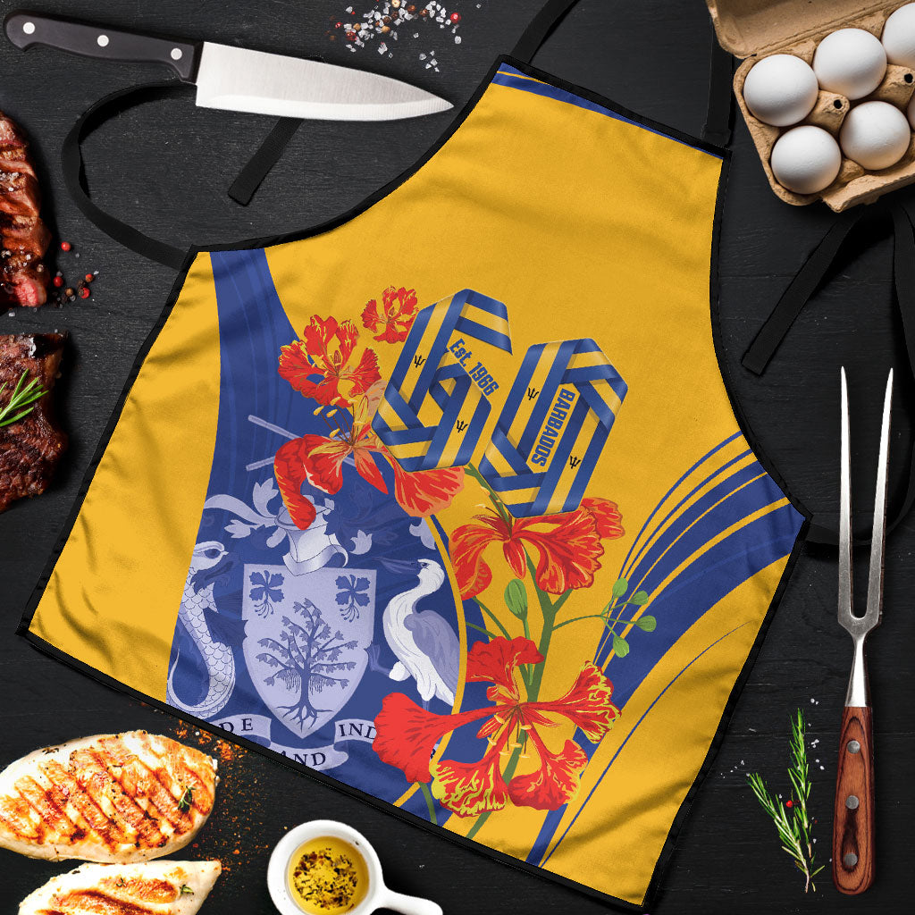 Barbados Independence Day Apron 60th Anniversary Dwarf Poinciana Curves
