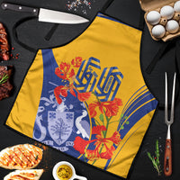 Barbados Independence Day Apron 60th Anniversary Dwarf Poinciana Curves