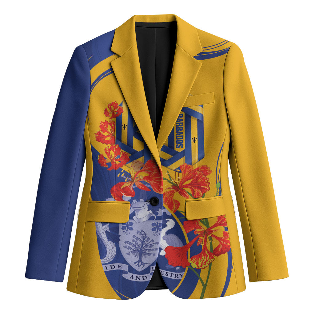Personalized Barbados Independence Day Blazer 60th Anniversary Dwarf Poinciana Curves