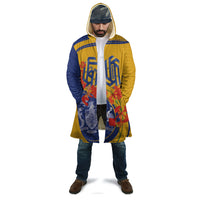 Personalized Barbados Independence Day Cloak 60th Anniversary Dwarf Poinciana Curves