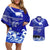 Personalised American Samoa Fautasi Race Couples Matching Off Shoulder Short Dress and Hawaiian Shirt Eagle With Polynesian Pattern - Wonder Print Shop