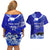 Personalised American Samoa Fautasi Race Couples Matching Off Shoulder Short Dress and Hawaiian Shirt Eagle With Polynesian Pattern - Wonder Print Shop