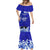 Personalised American Samoa Fautasi Race Mermaid Dress Eagle With Polynesian Pattern - Wonder Print Shop