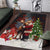 Christmas Canada Area Rug Merry Moose-Mas Santa Hugging A Moose - Wonder Print Shop