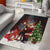 Christmas Canada Area Rug Merry Moose-Mas Santa Hugging A Moose - Wonder Print Shop