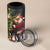 Christmas Canada 4 in 1 Can Cooler Tumbler Merry Moose-Mas Santa Hugging A Moose