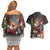 Christmas Canada Couples Matching Off Shoulder Short Dress and Hawaiian Shirt Merry Moose-Mas Santa Hugging A Moose - Wonder Print Shop