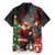 Christmas Canada Family Matching Mermaid Dress and Hawaiian Shirt Merry Moose-Mas Santa Hugging A Moose - Wonder Print Shop