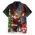 Christmas Canada Family Matching Off The Shoulder Long Sleeve Dress and Hawaiian Shirt Merry Moose-Mas Santa Hugging A Moose - Wonder Print Shop