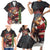 Christmas Canada Family Matching Short Sleeve Bodycon Dress and Hawaiian Shirt Merry Moose-Mas Santa Hugging A Moose - Wonder Print Shop