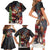 Christmas Canada Family Matching Short Sleeve Bodycon Dress and Hawaiian Shirt Merry Moose-Mas Santa Hugging A Moose - Wonder Print Shop