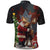 Christmas Canada Polo Shirt Merry Moose-Mas Santa Hugging A Moose