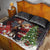 Christmas Canada Quilt Bed Set Merry Moose-Mas Santa Hugging A Moose