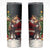 Christmas Canada Skinny Tumbler Merry Moose-Mas Santa Hugging A Moose